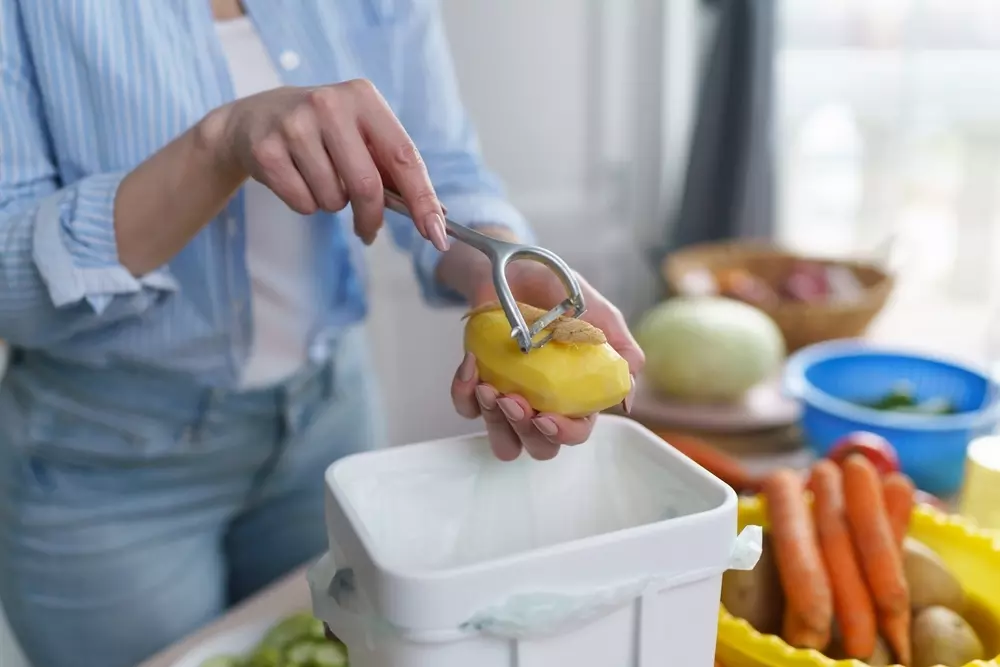 feng shui na cozinha lixeira